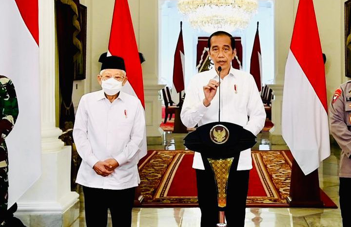 Presiden RI Joko Widodo dan Wakil Presiden Ma'aruf Amin. Foto: Twitter