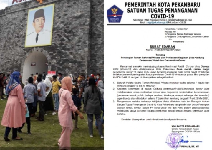 Cegah Covid-19, Wali Kota Pekanbaru Minta Tempat Wisata dan Gedung Pertemuan Hotel Tutup Sampai 23 Mei (foto/int) 