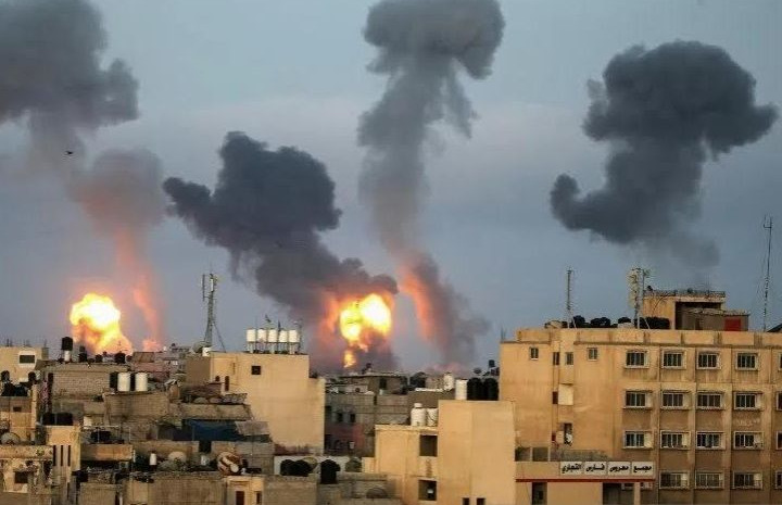Serangan Israel ke jalur Gaza. Foto: Internet