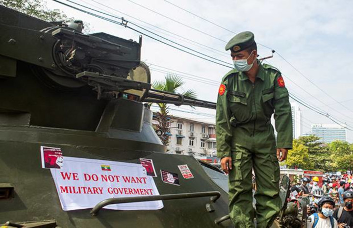 Penampakan militer Myanmar. Foto: Internet