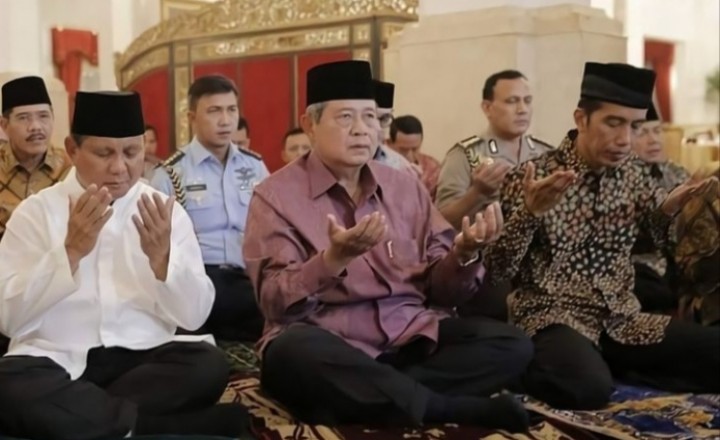 Momen Prabowo dan SBY Hingga Jokowi Berdoa Bersama, Netizen Langsung Bilang Begini (foto/int) 