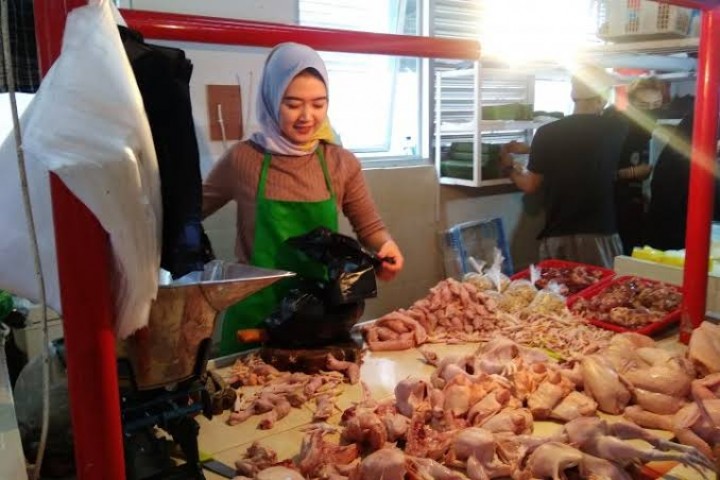 Harga Terus Turun, Akhir Pekan Ayam Ras di Pekanbaru Cuma Dijual Rp23 Ribu Per Kilogram (foto/interaksi) 