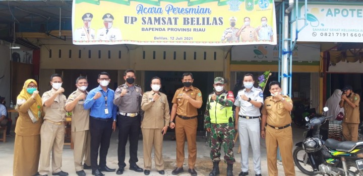 Peresmian kantor Samsat Belilas di Kabupaten Indragiri Hulu. (Foto: Istimewa)