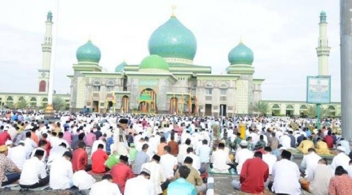 Hari Ini Shalat Idul Adha di Masjid Raya Annur Digelar Dengan Prokes Ketat, Pintu Masuk Ditutup Jam 7 Pagi (foto/int)