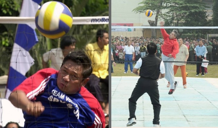 Momen SBY Lompat dan Smash Bola Voli, Netizen: Jangan Tinggi-tinggi (foto/int)