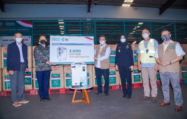 Tanoto Foundation Donasikan 3.000 Unit Oxygen Concentrator ke Kementerian Kesehatan Untuk Membantu Selamatkan Pasien Covid-19 (foto/rilis)