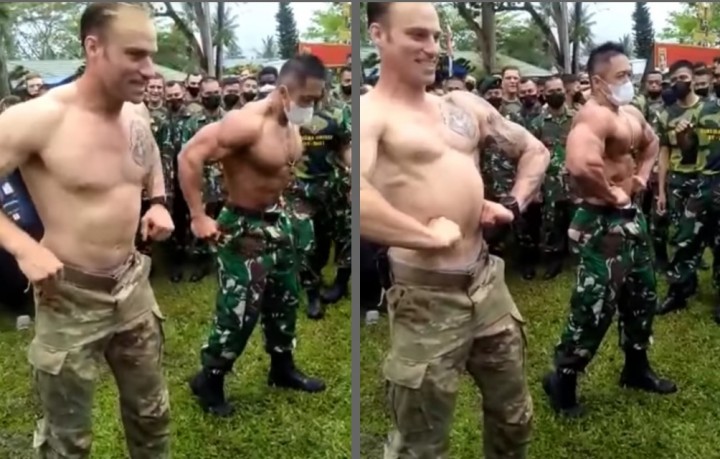 Video Prajurit TNI dan US Army Pamer Otot, Netizen Salah Mengira Kasad Andika Perkasa (foto/int)