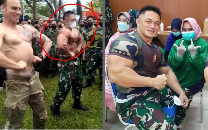 Bukan KASAD Andika Perkasa, Ini Sosok Sersan TNI yang Tunjukkan Otot Bersama Prajurit US Army (foto/int)