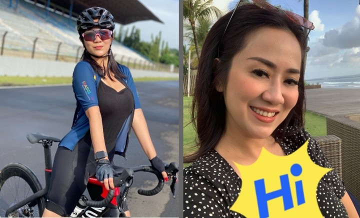 Tante Ernie Keringetan Naik Sepeda, Netizen Jadinya Malah Salah Fokus (foto/int)