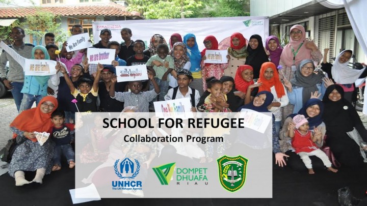 Dhuafa Riau, UNHCR dan UIR dilakukan yakni memberikan kesempatan sebanyak 5 pengungsi agar dapat mengikuti kegiatan belajar di kampus Universitas Islam Riau (UIR) Prodi Hubungan Internasional (HI)