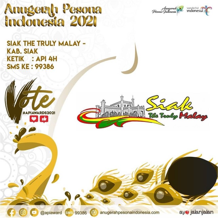 SIAK THE TRULY MALAY Masih Bertengger Pada Peringkat 2 Teratas Nominasi Brand Pariwisata Favorit Event Anugerah Pesona Indonesia 2021 (foto/int)