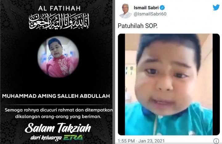 PM Malaysia Ismail Sabri Pernah Viralkan Video Prokes Dari Adik Aming Tawau (foto/int)