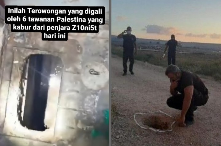 6 Orang Palestina yang Ditawan di Penjara Israel Berhasil Kabur Lewat Terowongan, Netizen: Pertolongan Allah Nyata (foto/int)