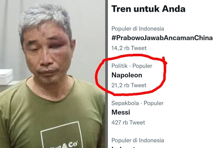 Irjen Napoleon Pukul M Kece Hingga Bonyok, Netizen Bilang Begini (foto/int)
