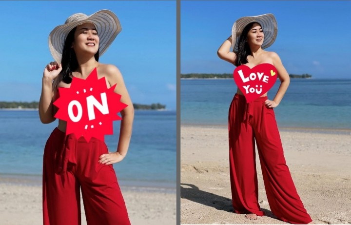 Pakai Baju Merah, Tante Ernie Panas-panasan di Bibir Pantai, Netizen: Selalu Menggoda (foto/int)