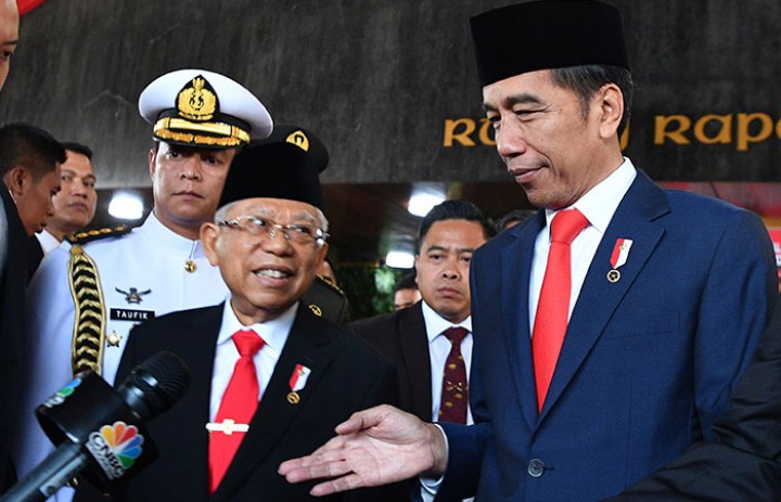 Presiden RI Joko Widodo dan Wakil Presiden Ma'aruf Amin. Sumber: Internet