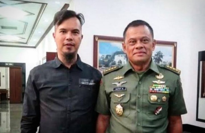 Foto Ahmad Dhani dan Mantan Panglima TNI Gatot Nurmantyo (foto/int)