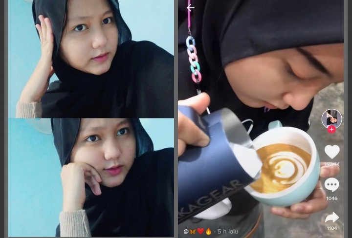Ditonton Lebih 3 Juta Kali, Cewek Cantik Ini Jago Bikin Latte Art, Netizen: Nafasnya Tertinggal di Kopi (foto/int)