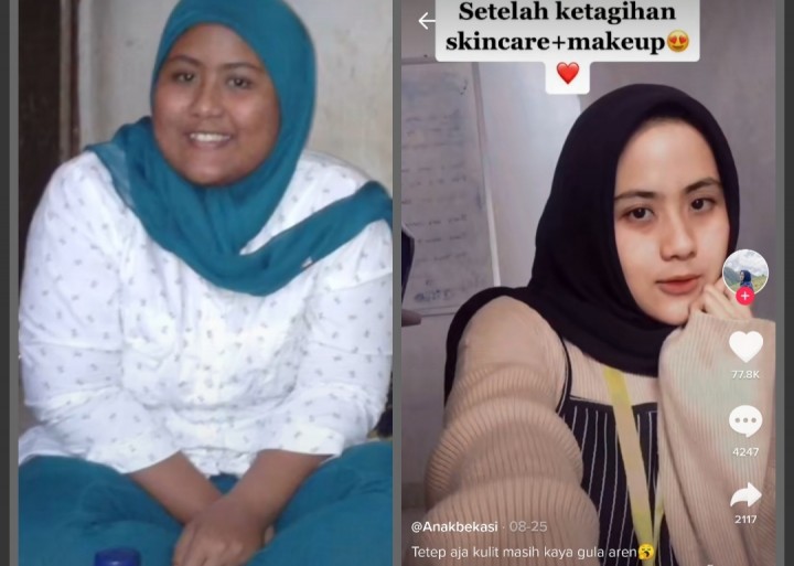 Ditonton Satu Juta Lebih, Video Perubahan Drastis Hijaber Cantik Viral, Neizen: Ada Mantan yang Menyesal (foto/int)