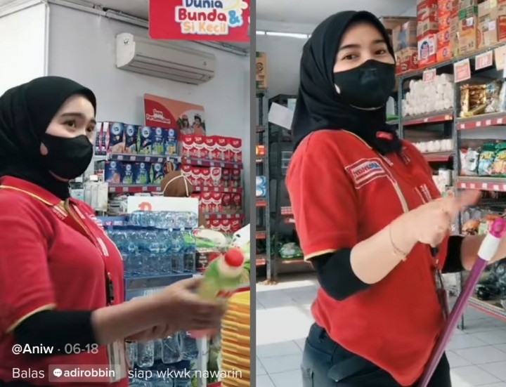 Video Tiktok Kasir Minimarket Ini Viral Ditonton Lebih 1 Juta Lebih, Netizen Rebutan Mau Mampir (foto/int)