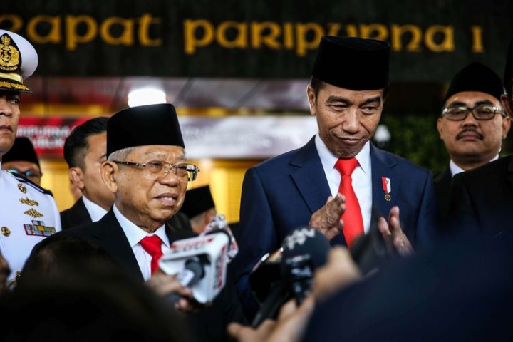 Presiden RI Joko Widodo dan Wakil Presiden Maruf Amin. Sumber: Kompas.com