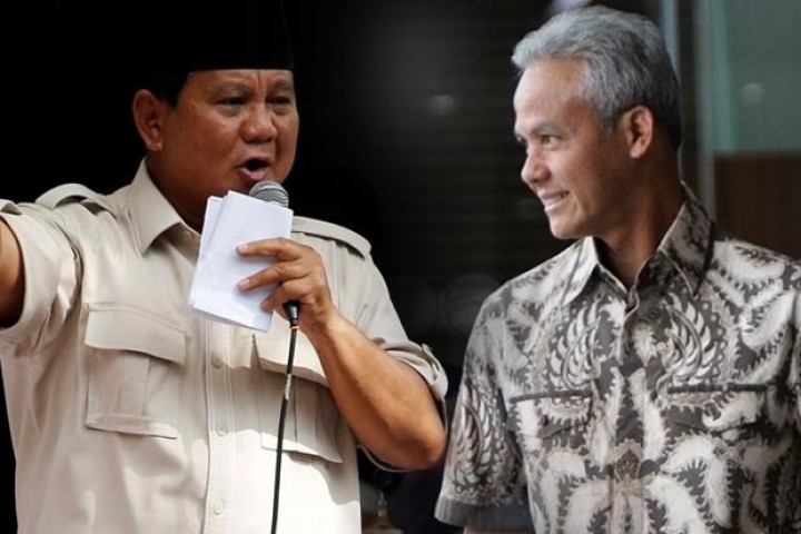 Prabowo Subianto dan Ganjar Pranowo. Sumber: Sindonews.com
