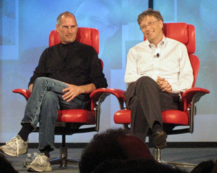 Pendiri Apple Steve Jobs dan pendiri Microsoft Bill Gates. Sumber: The Planning Lab