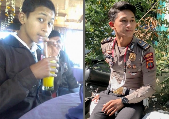 Ipda Sadika Polisi Ganteng Unggah Foto Waktu Kecil, Netizen: Belum Pubertas dan Skincare Menyerang (foto/int)