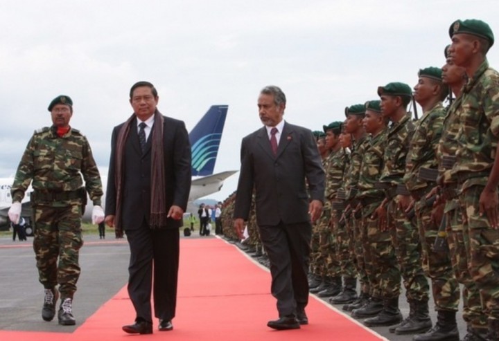 Momen SBY Didampingi Xanana Gusmao dan Marie Alkatiri Dikawal Tentara Timor Leste, Netizen: Berwibawa Sekali (foto/int)