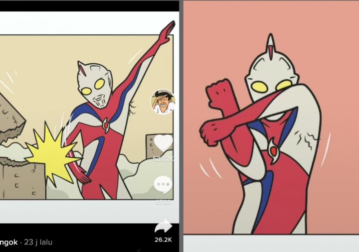 Ditonton 5 Juta Kali, Komik Ultraman Goyang Pargoy Viral, Netizen: Enggak Ketat, Enggak FYP (foto/int)