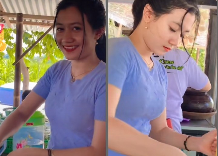 Viral Cewek Cantik Ini Peras Jeruk di Warungnya Ditonton 2 Juta Kali (foto/int)