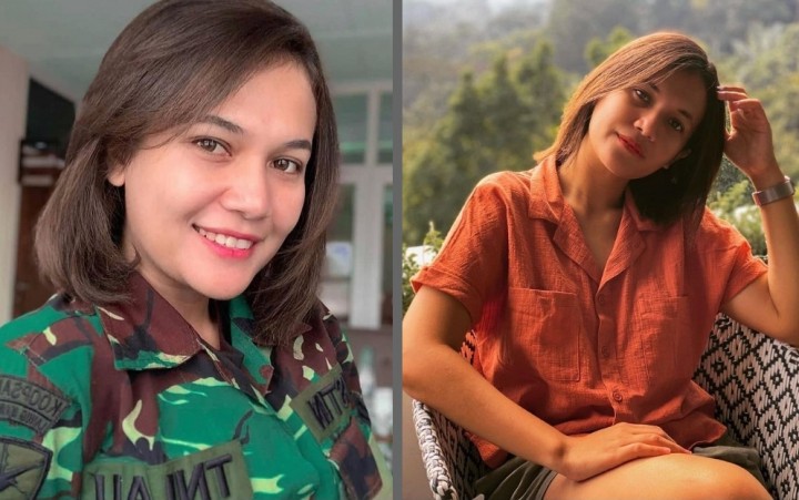 Christina Tiara Prajurit TNI AU Cantik Mempesona, Netizen: Bidadari Makin Fresh (foto/int)