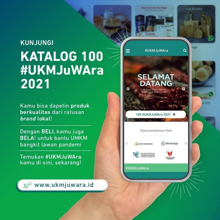 Kampanye Katalog 100 #UKMJuWAra 2021. Sumber: Instagram / @rendangpakombak