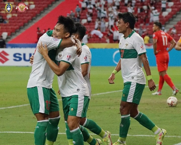 Sempat Unggul Babak Pertama, Timnas Indonesia Dipaksa Imbang Singapura di Piala AFF 2020 (foto/int)