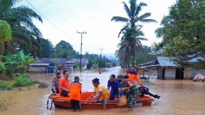 Banjir Rokan Hulu Surut, Warga Desa Babussalam Masih Butuh Sembako (foto/int)
