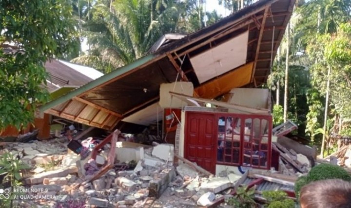 Kerusakan gempa pasaman/Padangkita.com