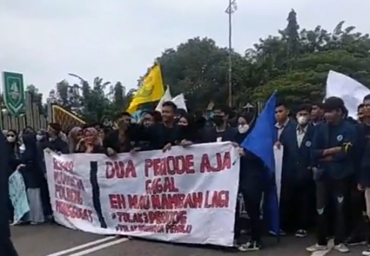 Seribuan Mahasiswa saat gelar aksi Demonstrasi di Bengkalis