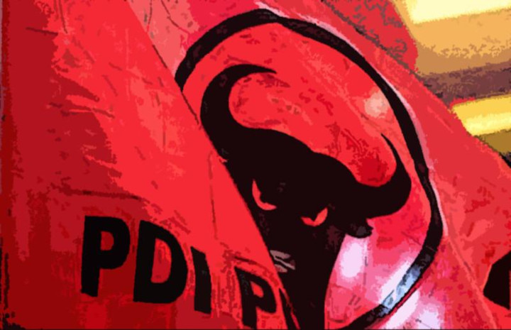 Ilustrasi bendera PDIP. Sumber: Internet