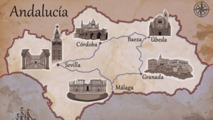 Peta Andalusia. Sumber: Internet