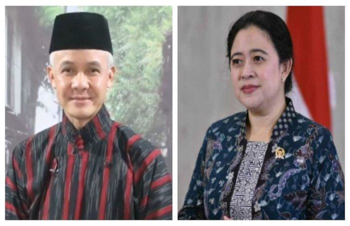 Politisi PDIP Puan Maharani dan Ganjar Pranowo. Sumber: Internet
