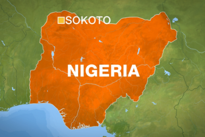 Peta Nigeria menunjukkan negara bagian Sokoto