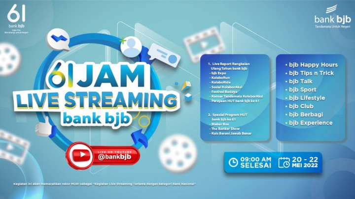 Live Streaming 61 Jam Non Stop bank bjb