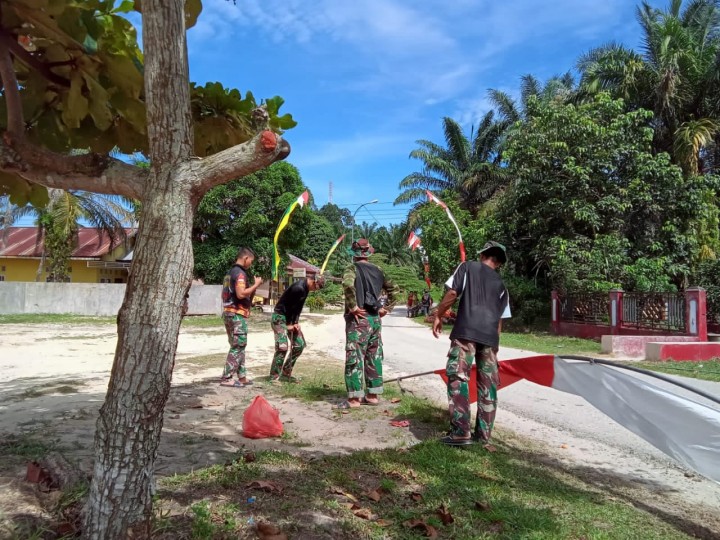Desa Muara Basung Pinggir Kembali Kedatangan Jendral Untuk Meninjau Beberapa Titik Program TMMD ke 113