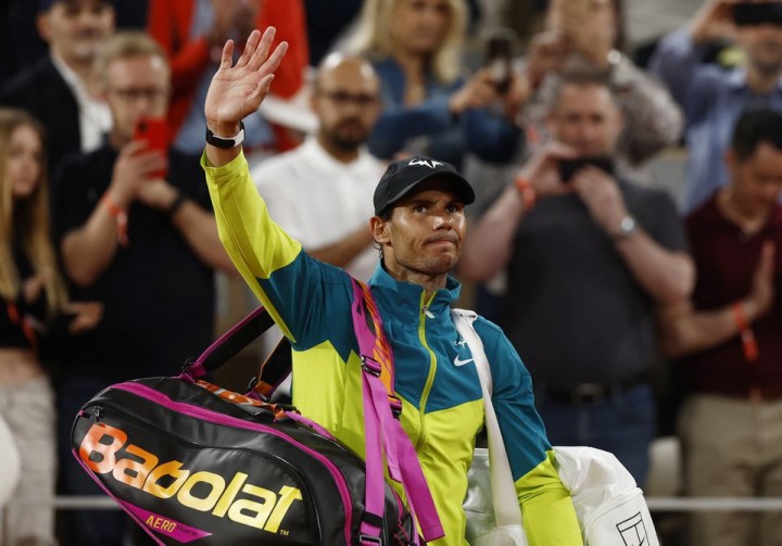 Petenis Rafael Nadal yang akan melawan Casper Ruud di Final French Open 