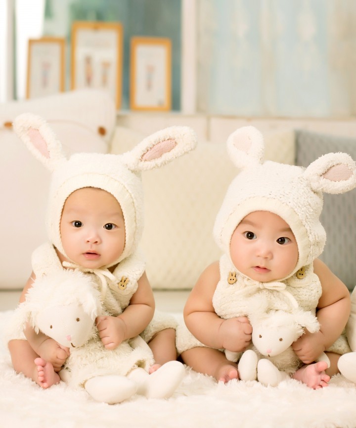 Bayi kembar identik/ pexels