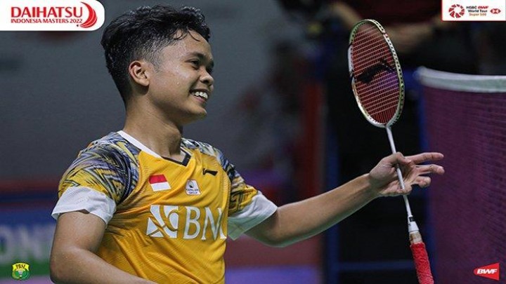Potret Ginting pada slah satu pertandingan Masters Indonesia 2022/net