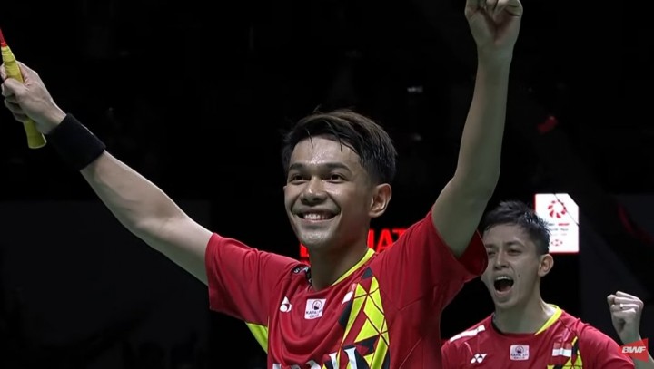 Potret Kegembiraan atas Kemenangan pada ajang Daihatsu Indonesia Masters 2022 Fajar/Rian/twitter