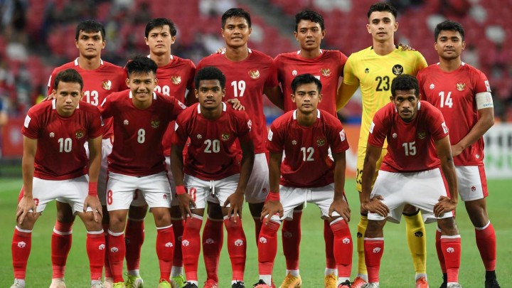 Potret kebersamaan Timnas Indonesia di Salah satu pertandingan mereka, pada Kualifikasi Piala Asia 2023/bola.net