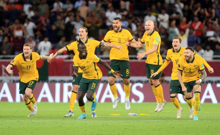 Potret Kebahagiaan Asutralia dalam Playoff Piala Dunia 2022/twitter