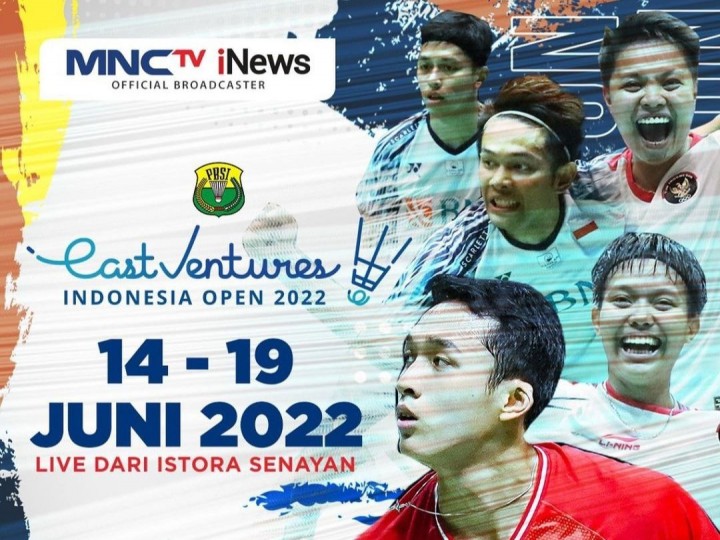 Poster Indonesia Open 2022 Istora Senayan, Jakarta/twitter